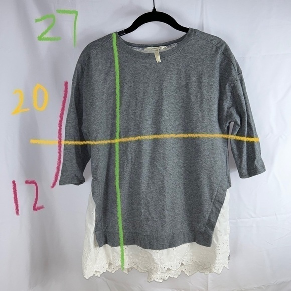 Matilda Jane Top In The Clouds Eyelet Tie Back Half Sleeve Pullover Crewneck - Picture 7 of 14